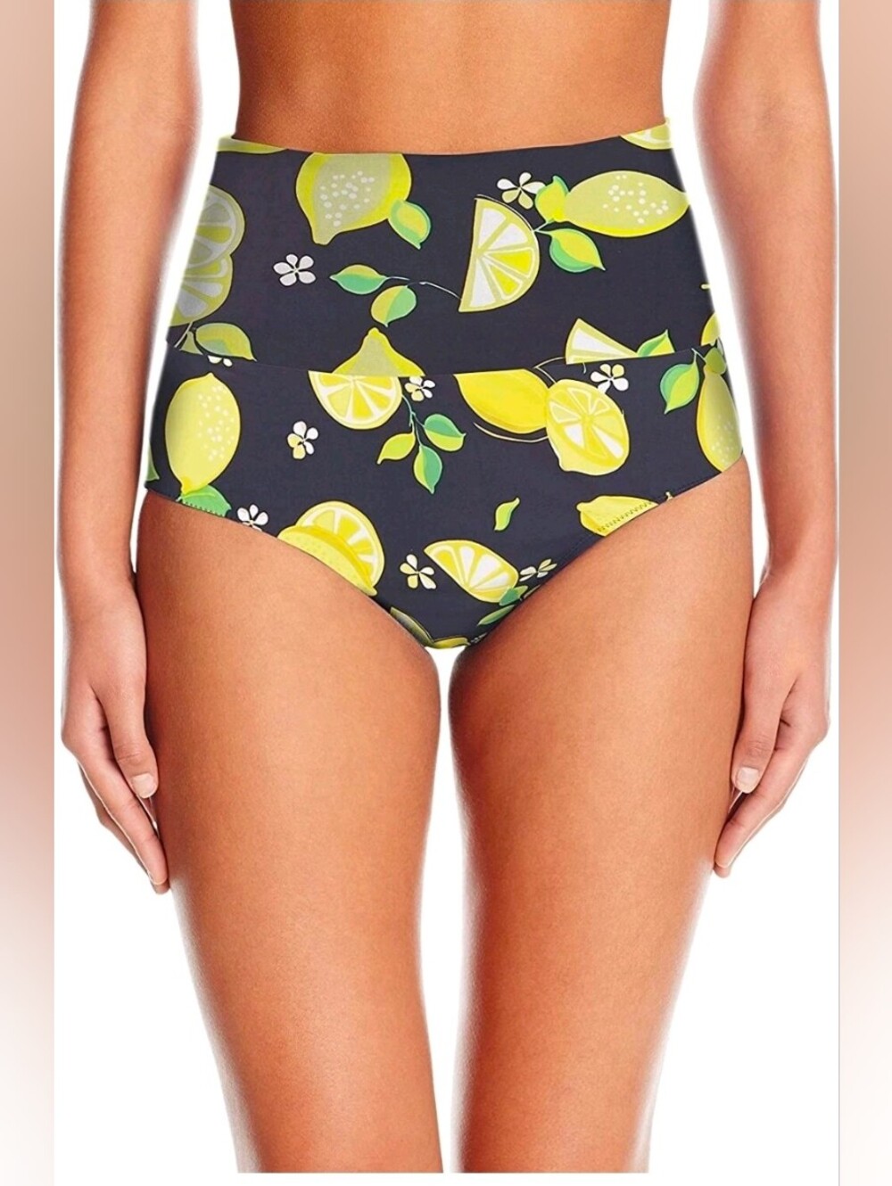 Trina Turk Womens High Waist Roll Up Bikini Bottom Swimwear Size 6